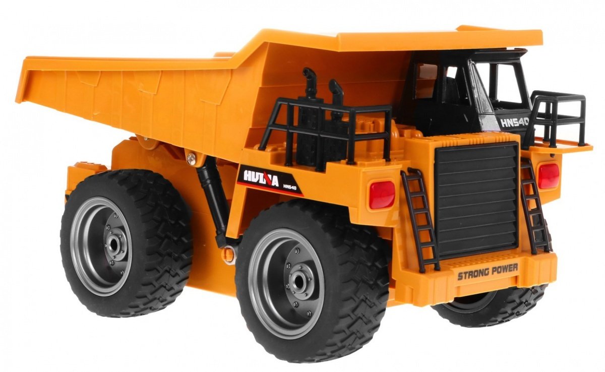 Fjernbetjening metaldumper 1:18 med lys og 4WD