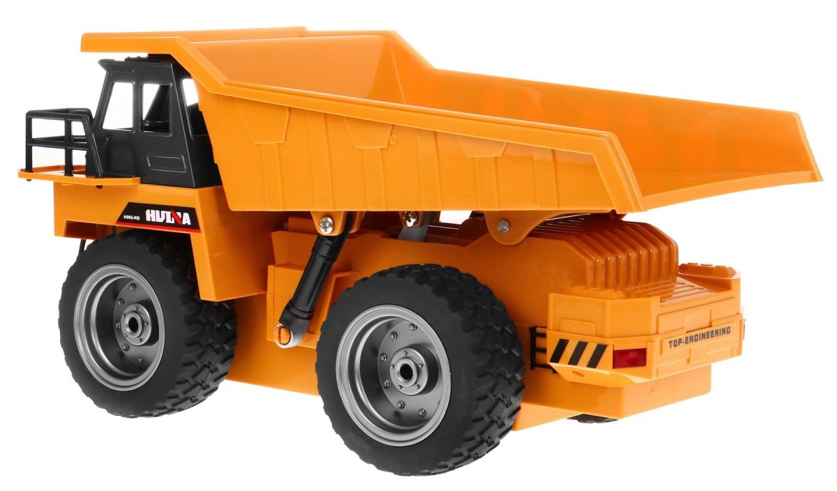 Fjernbetjening metaldumper 1:18 med lys og 4WD