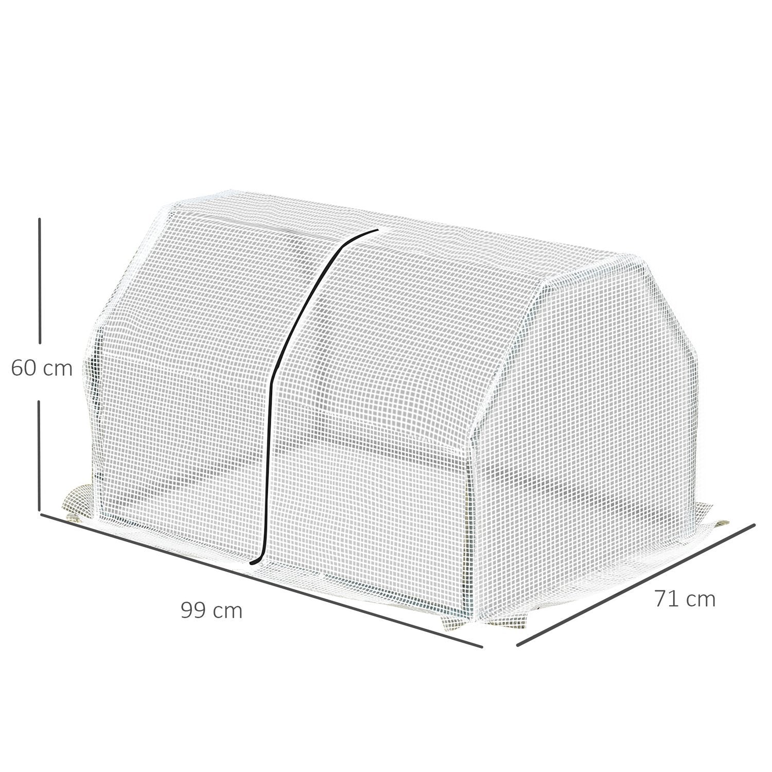 Folie Drivhus, Mini Drivhus, UV-resistent kold Ramme, Drivhus, Tomat Hus Til Dyrkning Have, Hvid, 99 X 71 X 60 Cm