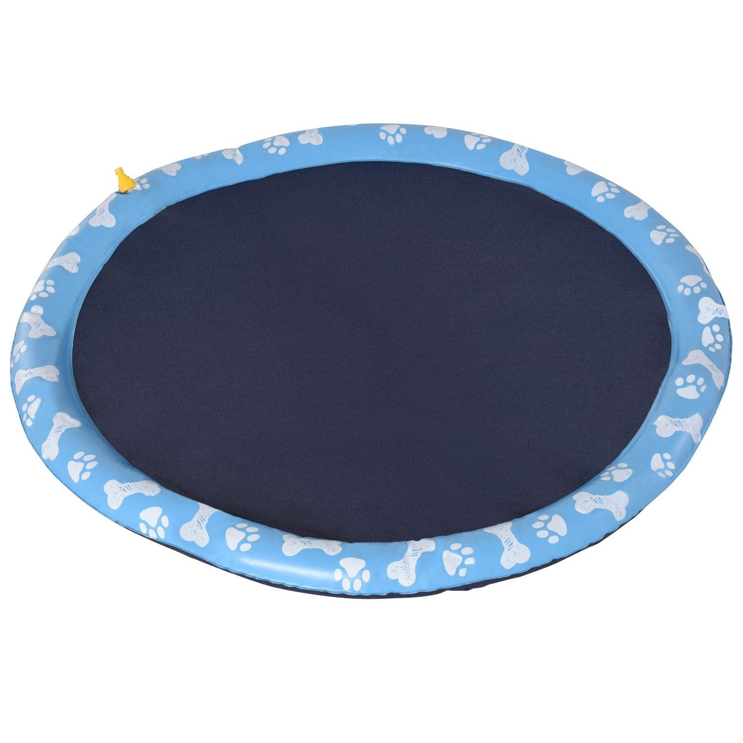 Splash Sprinkler Pad 170Cm Spray Water Feature Mat Hund Vatten Sprinkler Anti-Slip Utomhus Pvc Blå