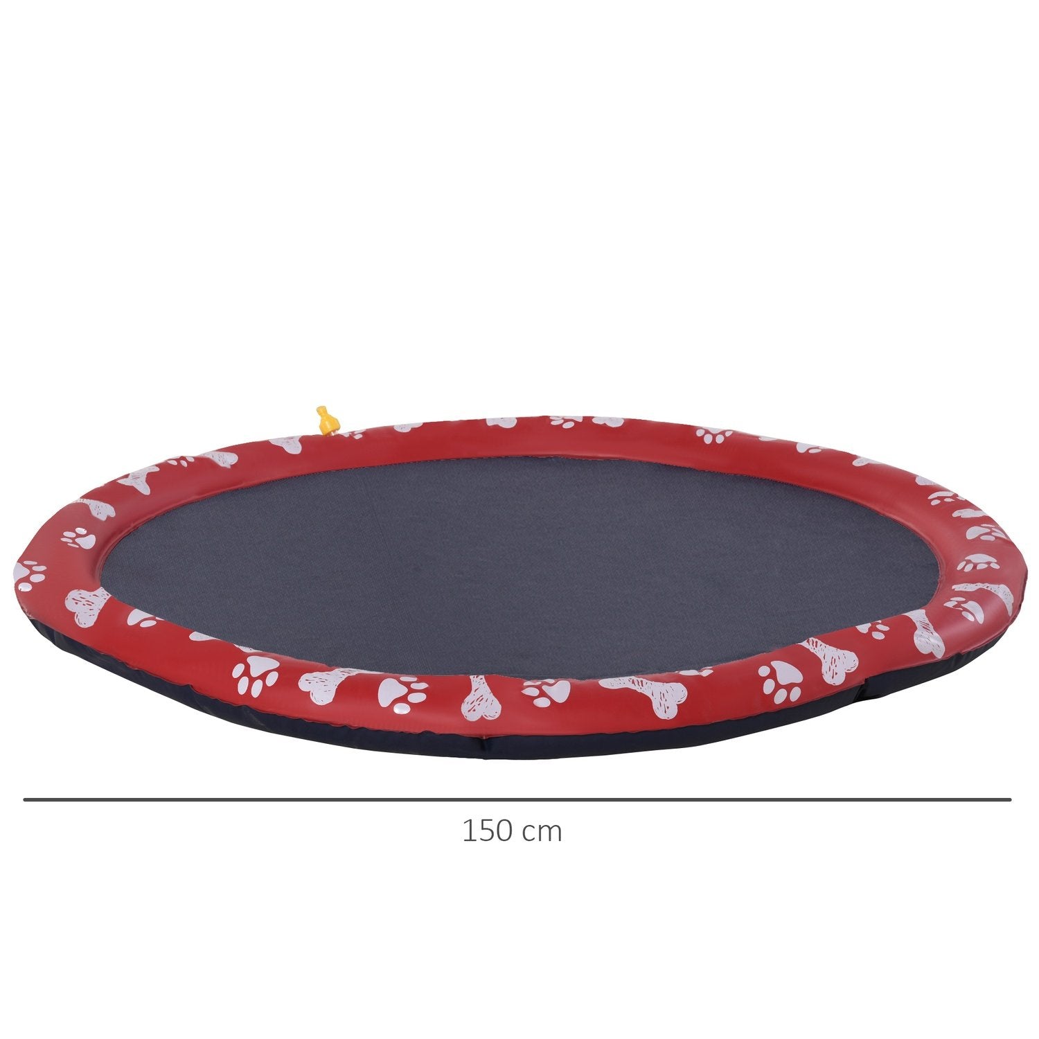 Hundebassin til hunde, Vandmåtte Diameter 150 Cm Hundebassin Spray Vandlegemåtte, Skridsikker, Til Have, Camping, Rød