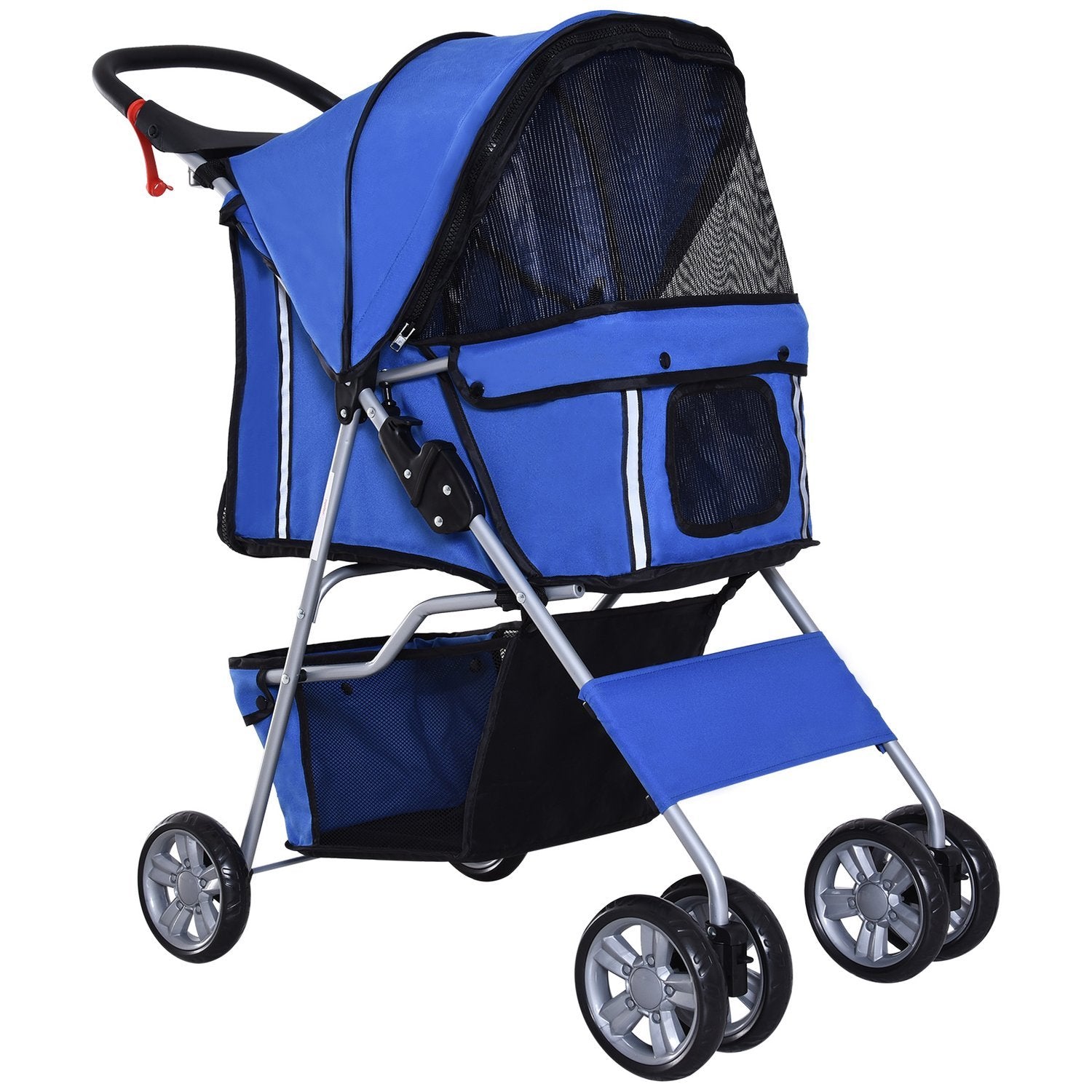 Dog Cart Hund Buggy Husdjur Hund Buggy Barnvagn Jogger Trailer Blå