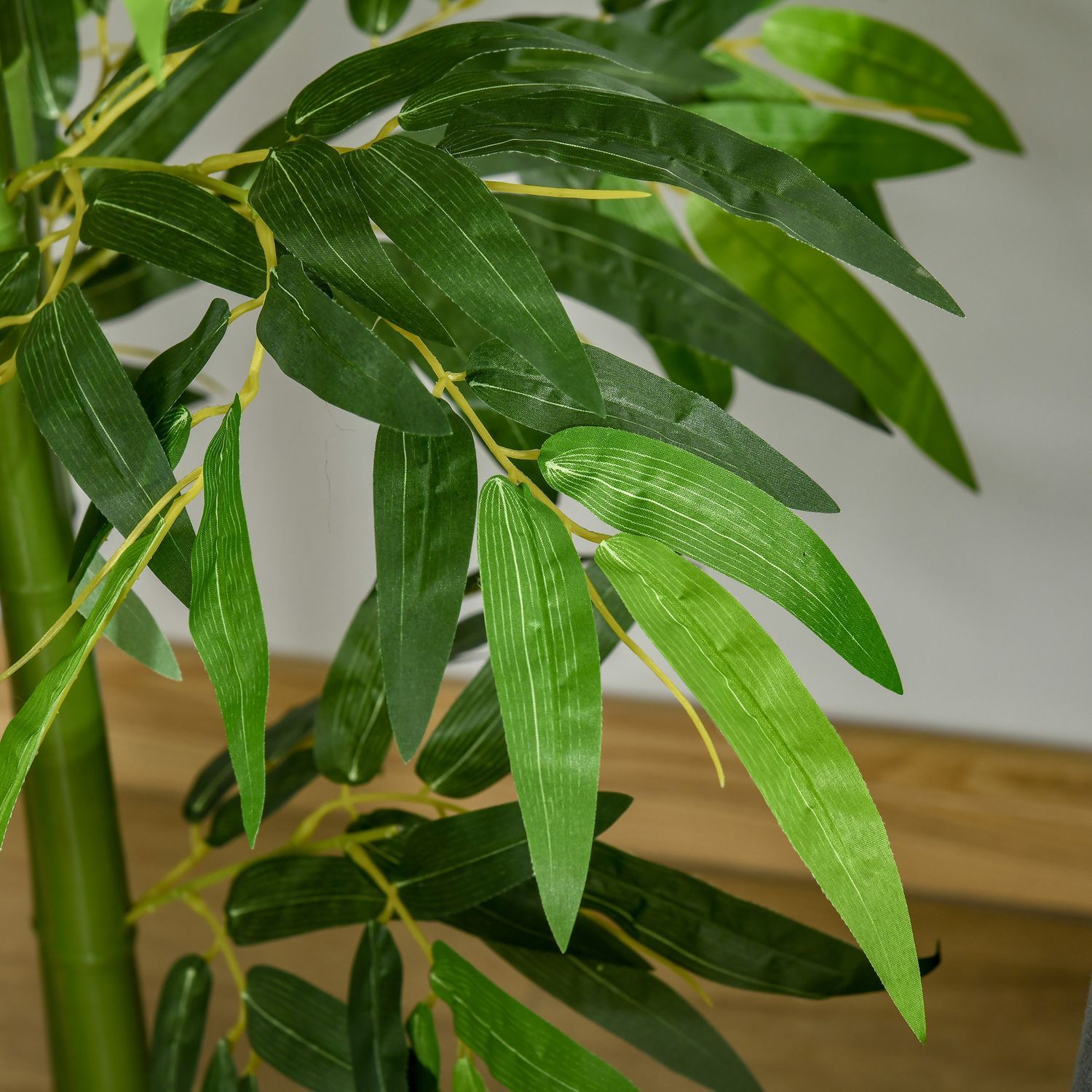 Kunstig bambus stor kunstig plante, 160 cm, til kontor og hjem, i plastpotte, nem pleje