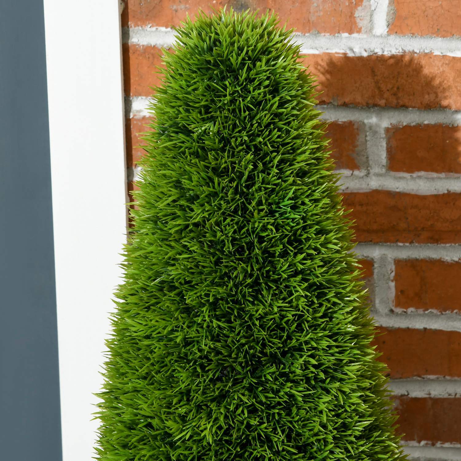 Kunstig cypres plantesæt ca. 2,90 cm kunstig plante, kunstigt træ i potte, potteplante med kunstig mos til indendørs udendørs grøn