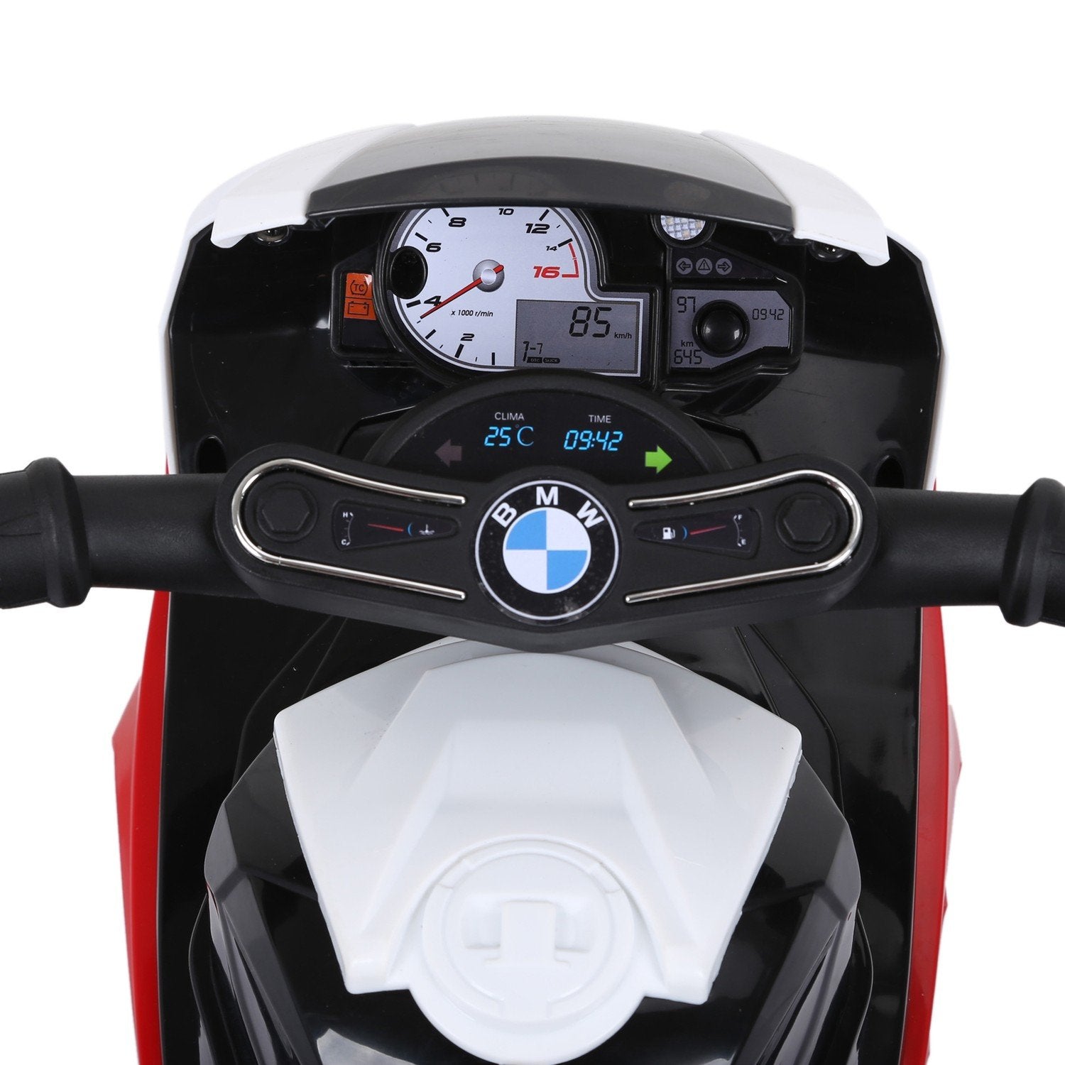 Bmw S1000Rr licenseret elektrisk trehjulet cykel børnemotorcykel med batteri, børnekøretøj, stål, rød, 66X37X44 Cm