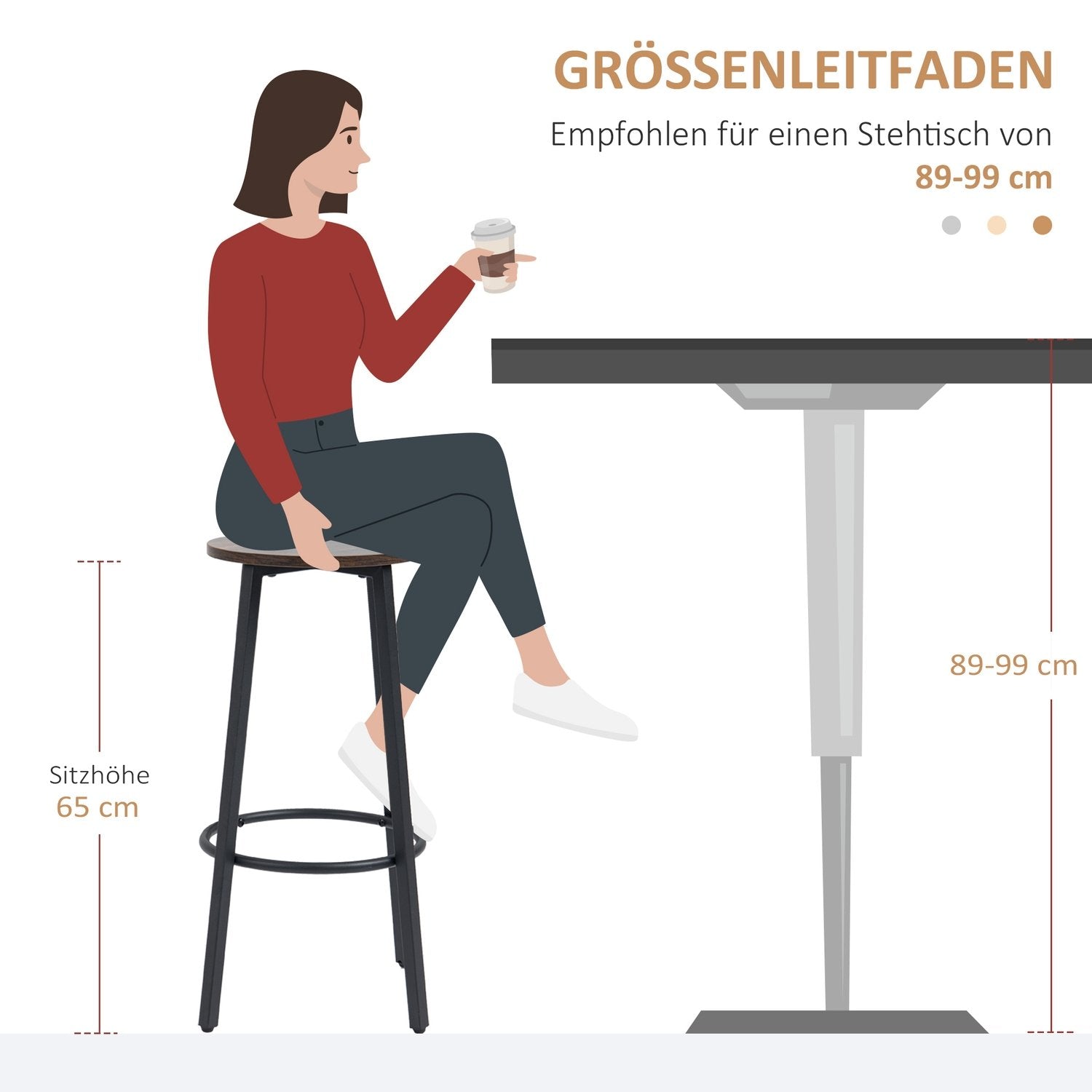 Barstolar, Set Med 2 Barstolar Med Fotstöd, Bänkpall Med Stålram, Industridesign Bänkstol, Köksstol, Rustik Brun