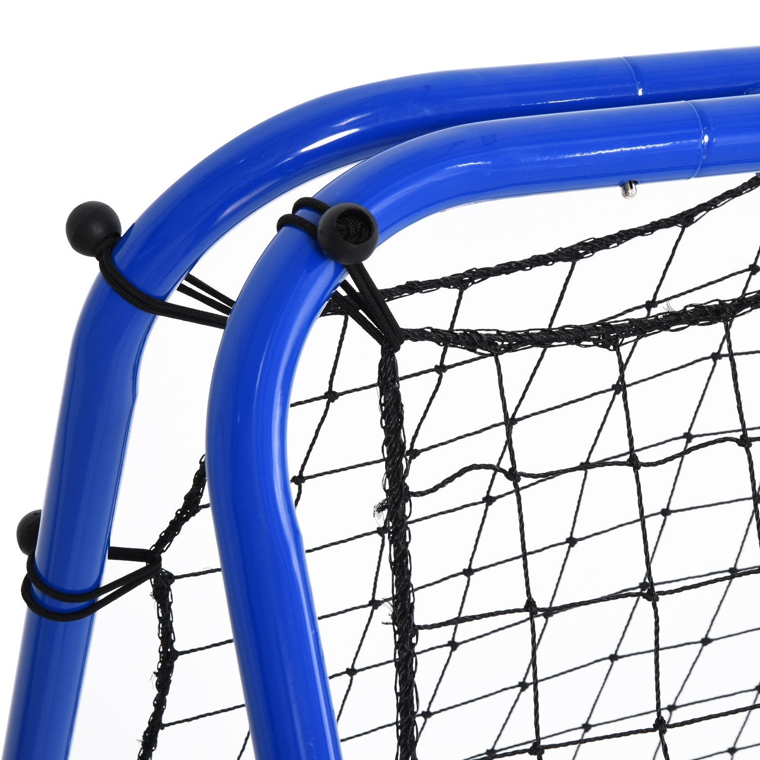 Football Rebounder Kickback Goal Rebound Wall Net Dubbelsidig Rebound Justerbar I 5 Nivåer Stålblå 100 X 95 X 90 Cm