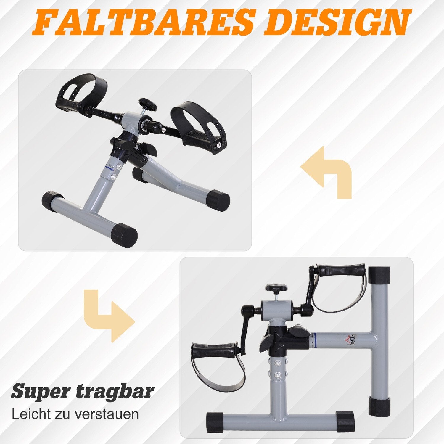 Mini motionscykel, Mini Bike Ben Trainer, Fitness Pedal Trainer, Arm Trainer, Foldbar, Kontinuerlig modstand, Til genoptræning