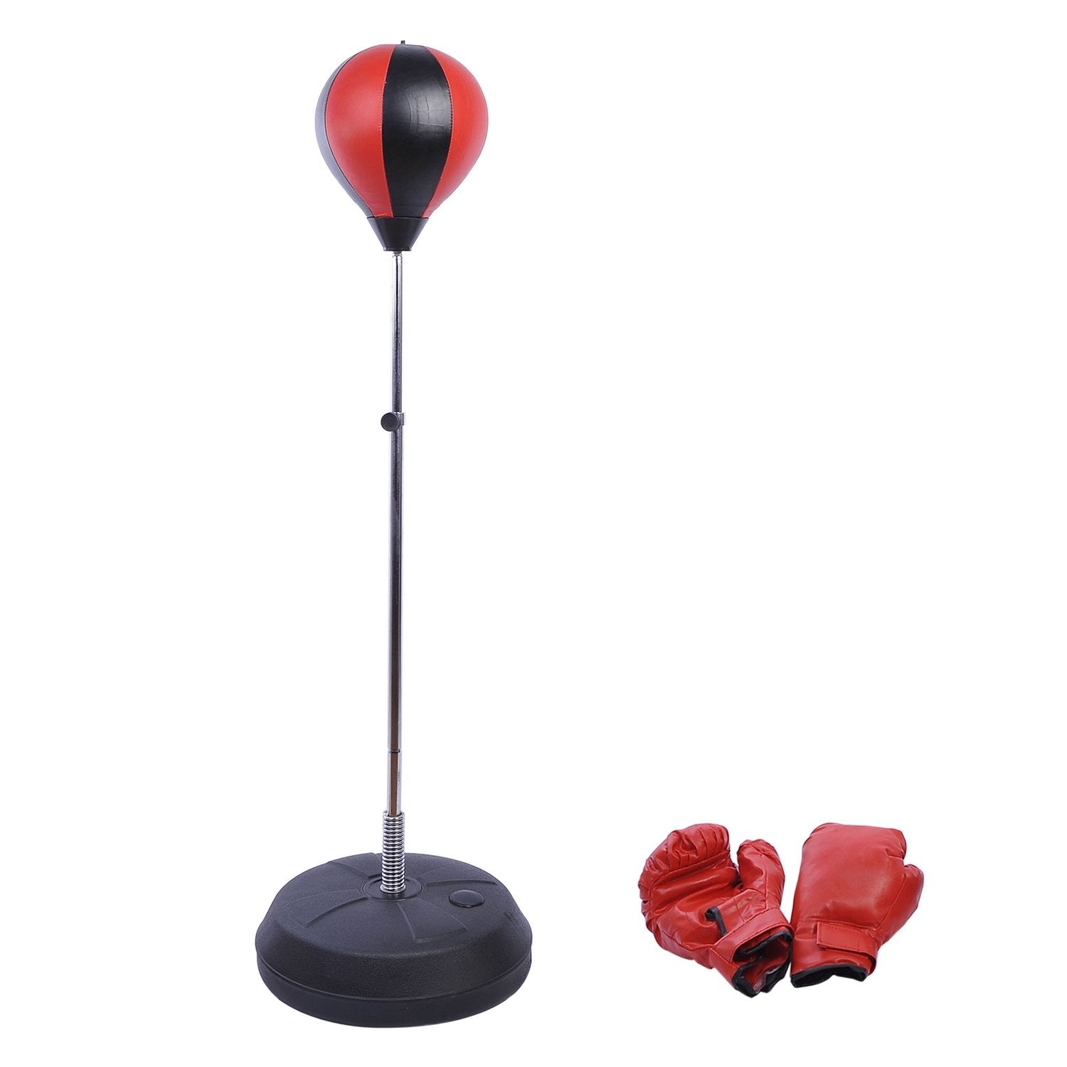 Punching Ball Set Stativ Box Höjdjusterbar 125-145Cm Handskar Pump Professionell & Nybörjare