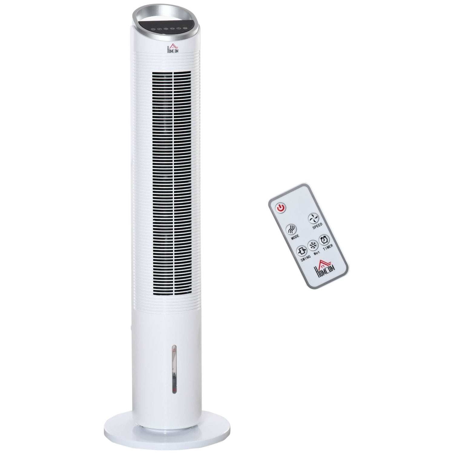 Air Cooler Tower Ventilator med vandkøling, fjernbetjening, befugtning, 8H timer, 20㎡, 60W, Ø30X100,8H Cm