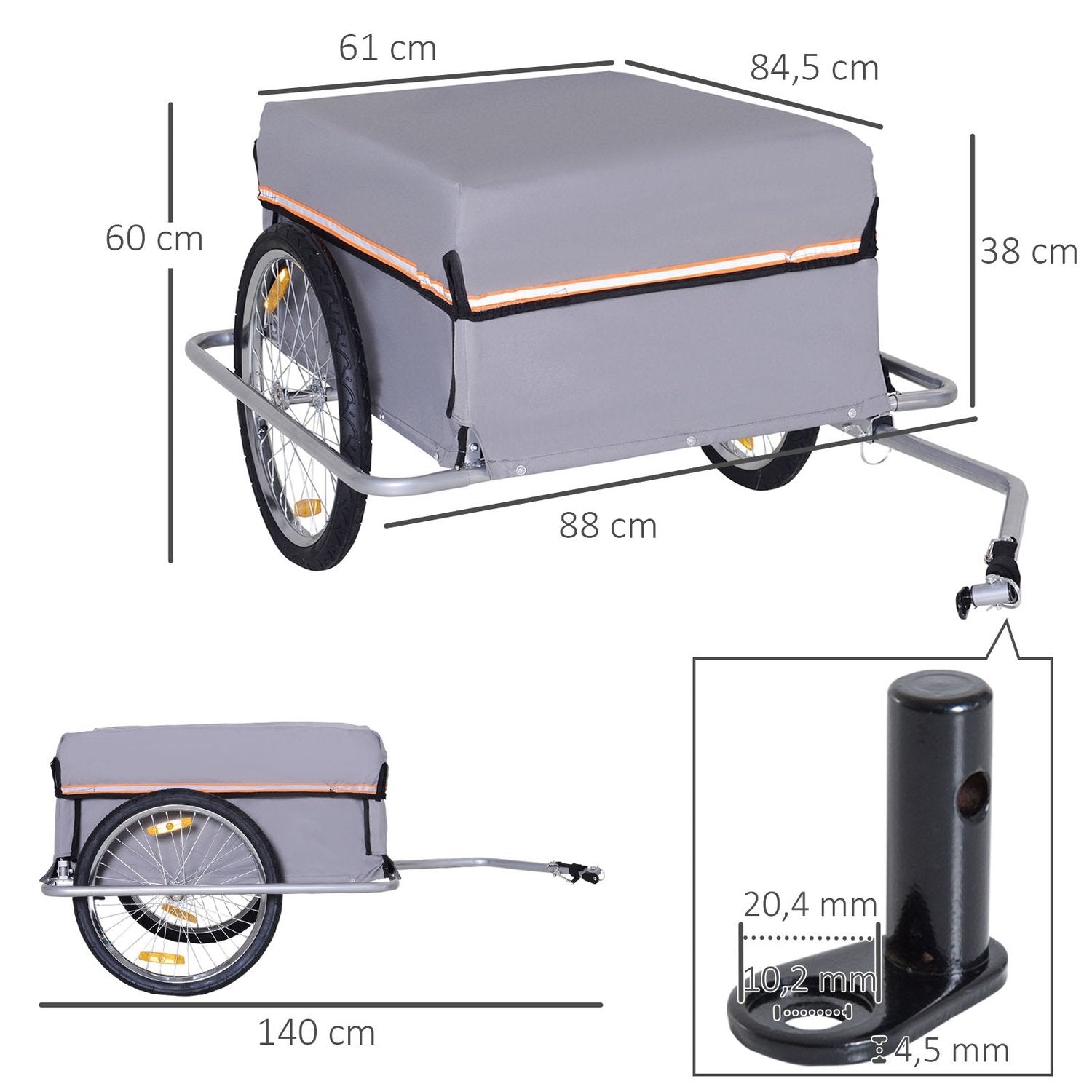 Lastbil Transport Trailer Cykel Cargo Cykel Trailer Tilbehør Last trailer