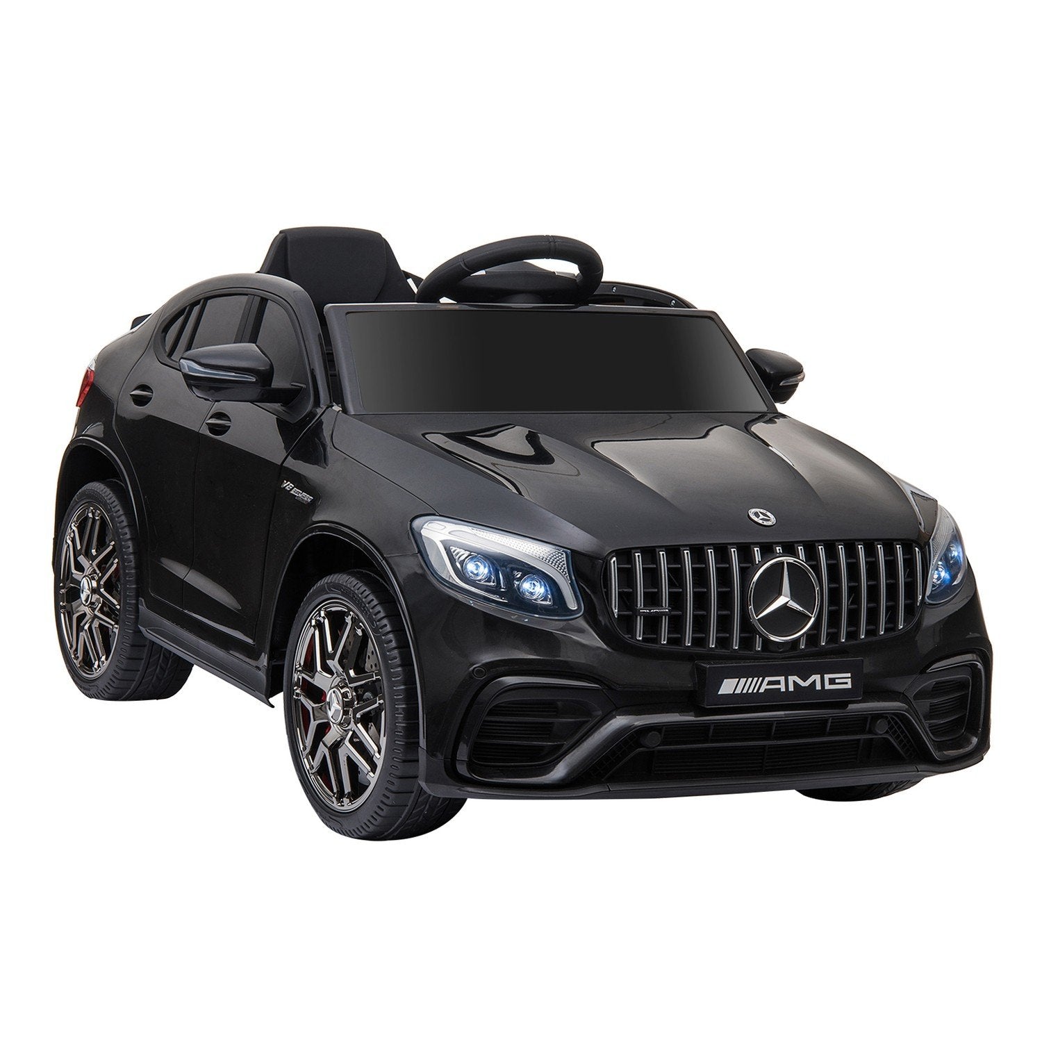 Børnekøretøj Mercedes-Benz Amg Gla45 Licenseret elbil med fjernbetjening 2 x 35W motorer Mp3 sikkerhedssele 37-60 måneder sort