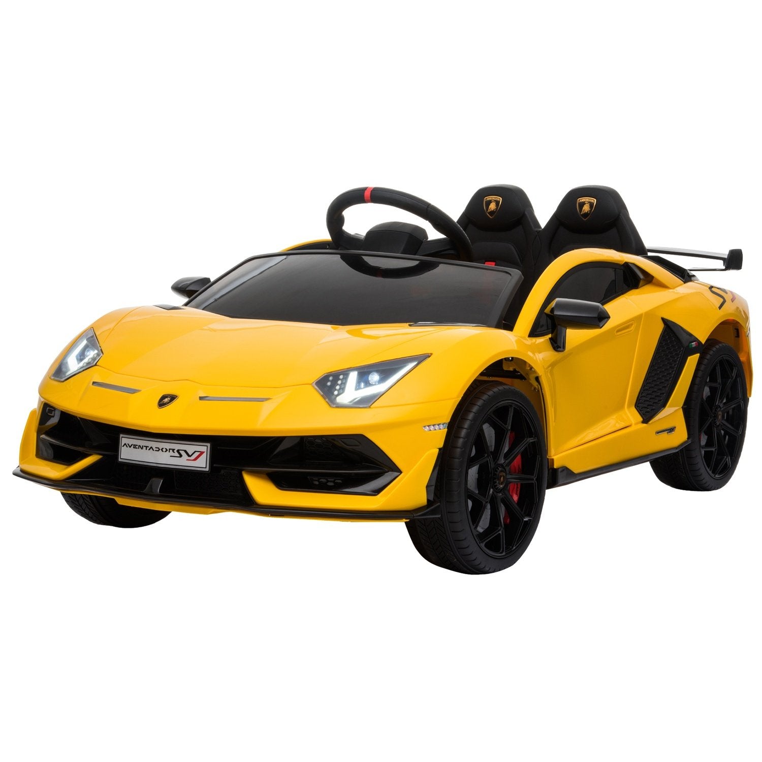 Elektrisk børnebil med fjernbetjening Lamborghini Svj Licens i 3-8 år 2 X 550 Motorer Mp3/Usb Lys Musik Gul 123 X 66,5 X 45,5 Cm