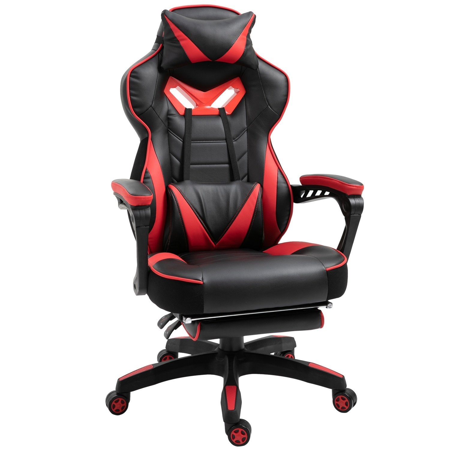 Kontorstol Gaming Stol Massage Funktion Executive Stol Kunstlæder Højdejusterbar Sort + Blå W68Xd69Xh108-117Cm