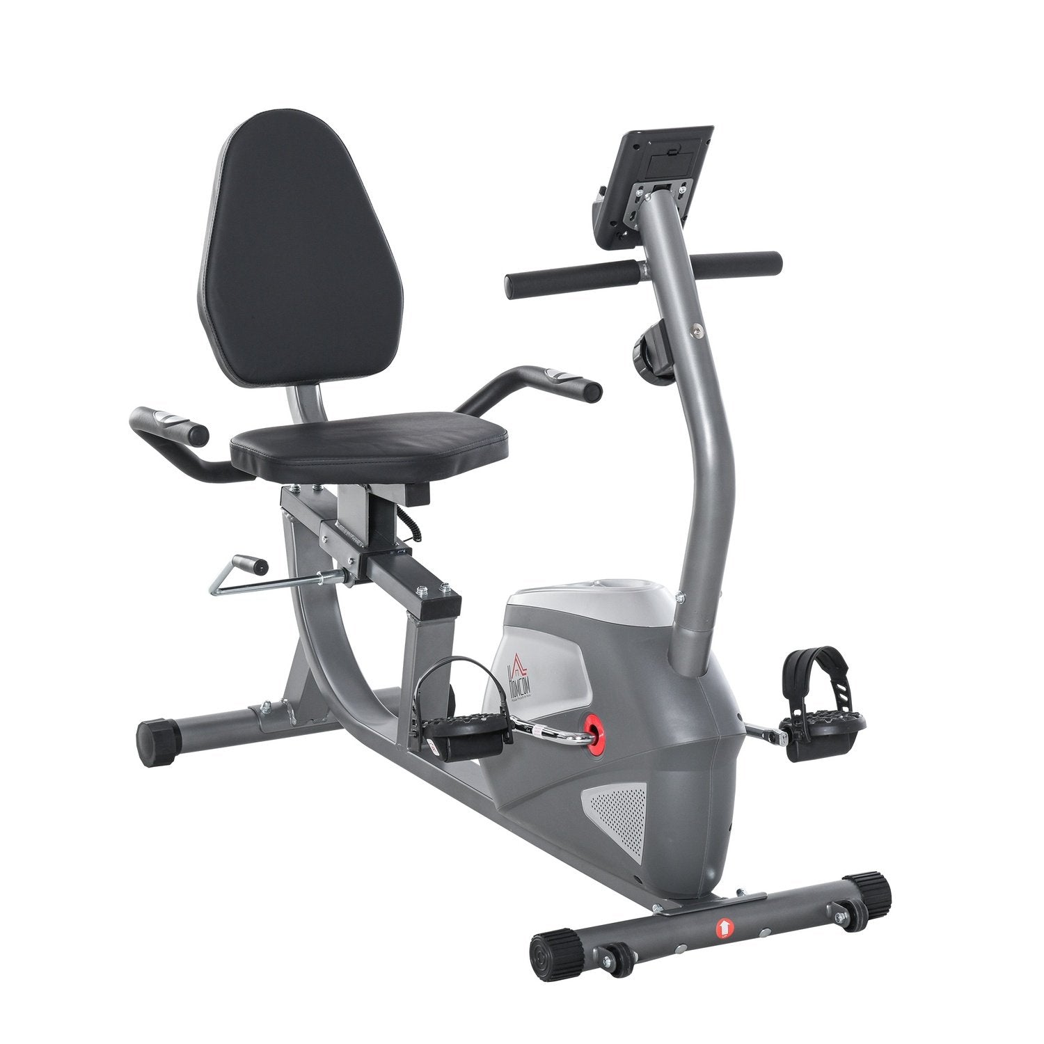 Liggande Ergometer Med Lcd-Display, 8 Nivåer Av Justerbart Magnetiskt Motstånd, Användarvikt Upp Till 110 Kg, Metall Abs, 136X62,5X38Cm