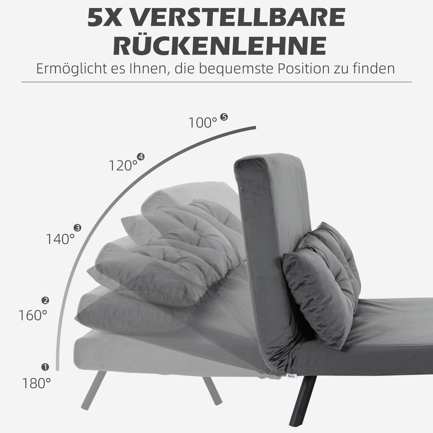 Sovesofa Med Sengeboks, Sofa Med Sovefunktion, Sovesofa Med Fløjlslook, Rygpude, Mørkegrå, 102 X 73 X 81 Cm