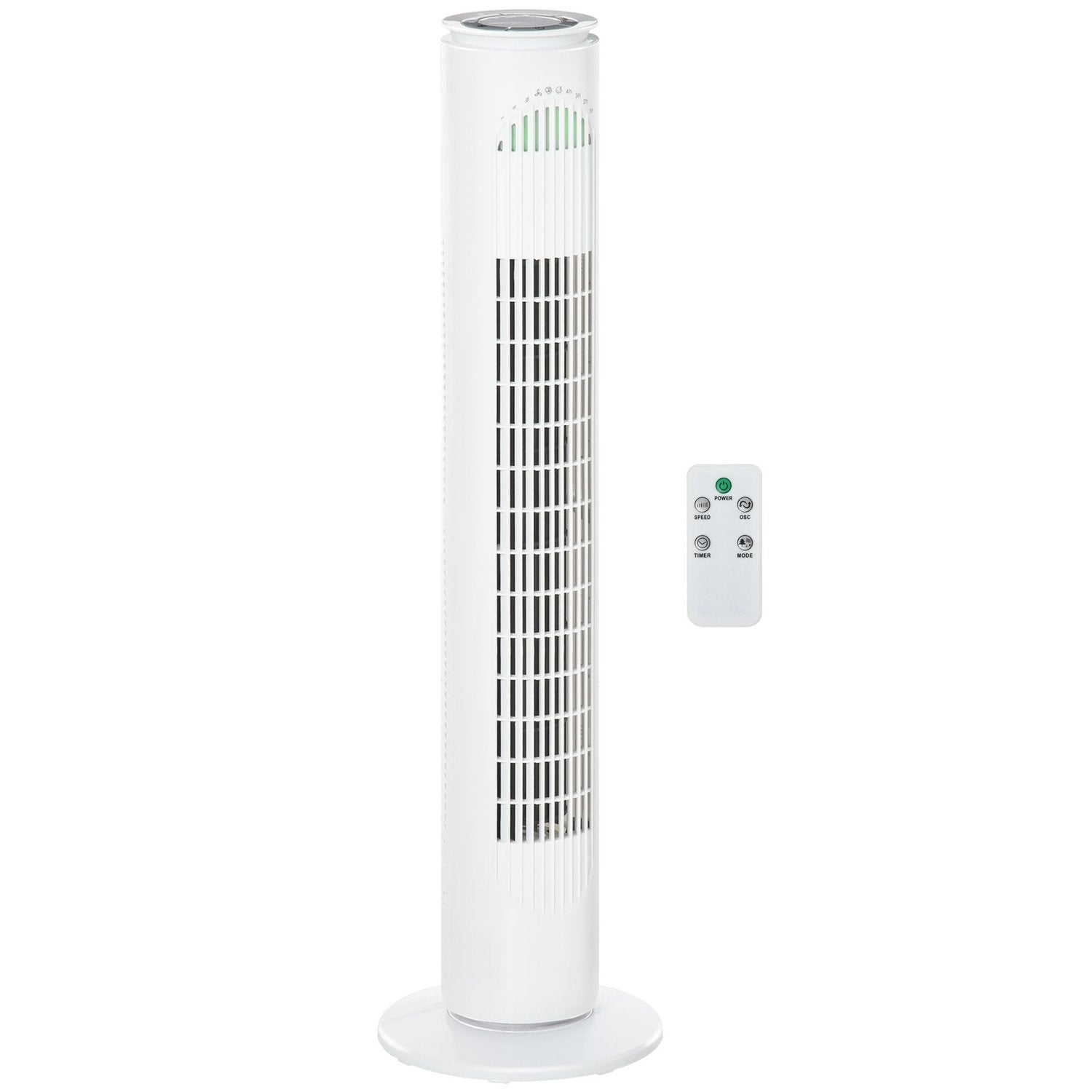 Tårnventilator 70° Oscillation, 77Cm, 45W, 3 Modes &amp; Speeds, Abs-Plastic, White