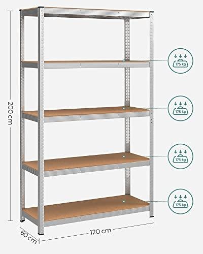 Heavy Duty stålgaragehylla, 875 kg kapacitet