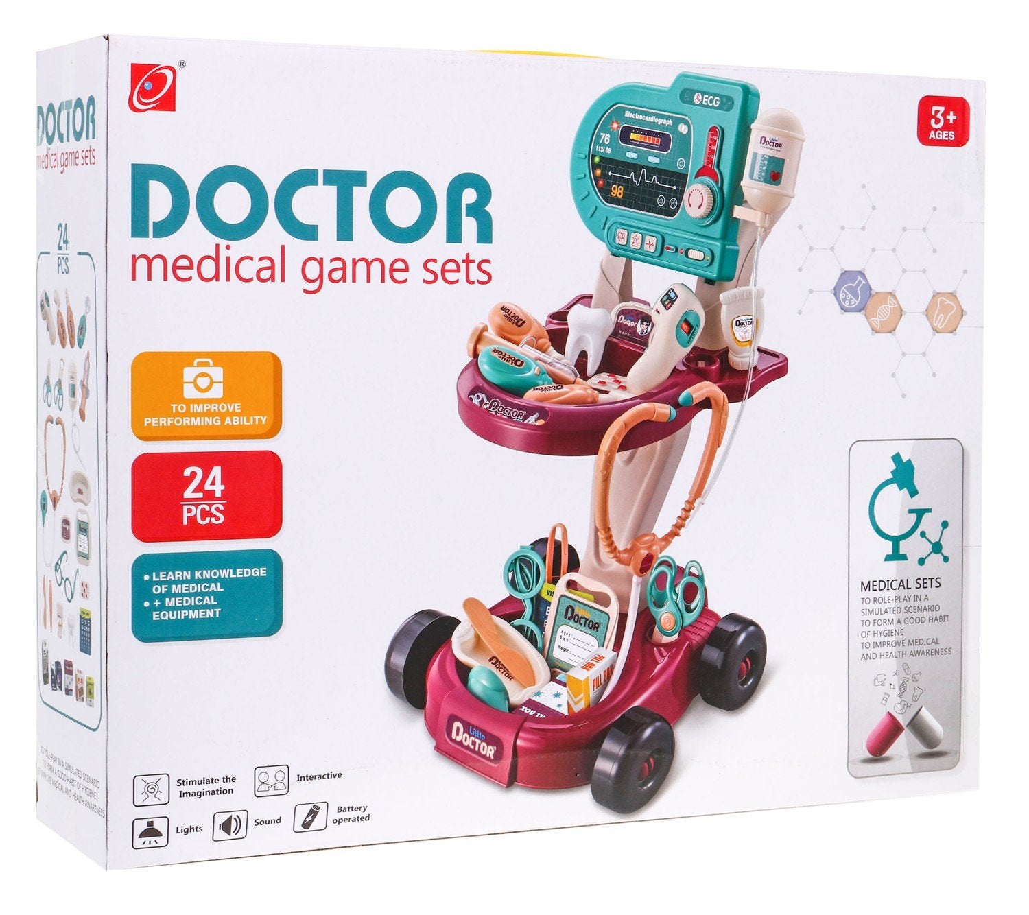 Interactive Kids Doctor Barnvagn med ljus och ljud