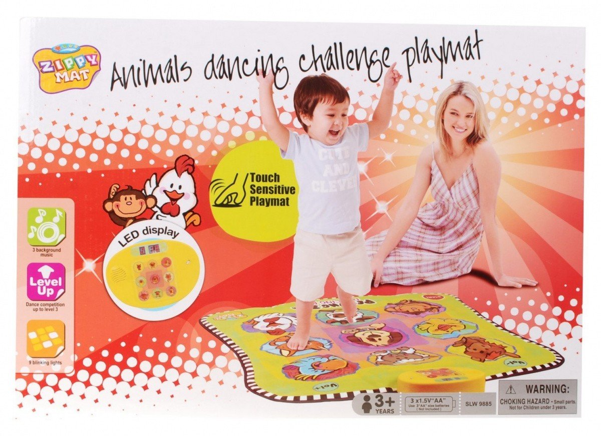 Interaktiv Animal Twister Mat med 3 svårighetsgrader