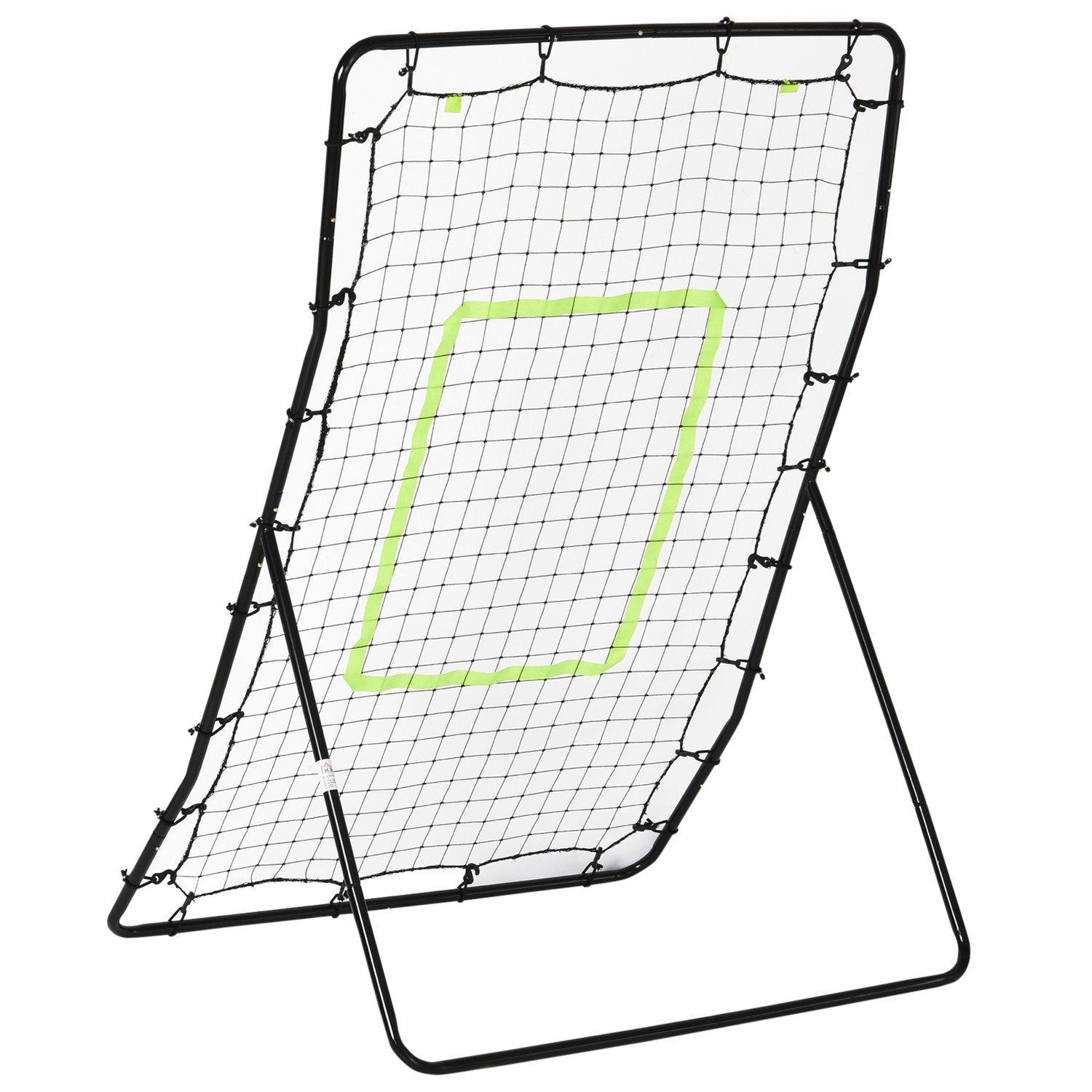 Kickback Rebounder Goal Rebound Wall Net, Stål+Pe, 75X126Cm, Träningshjälp För Fotboll, Svart