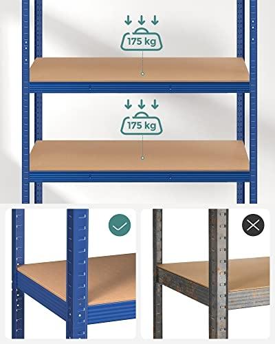 Kraftige garagehylder i stål, kapacitet 875 kg, justerbar