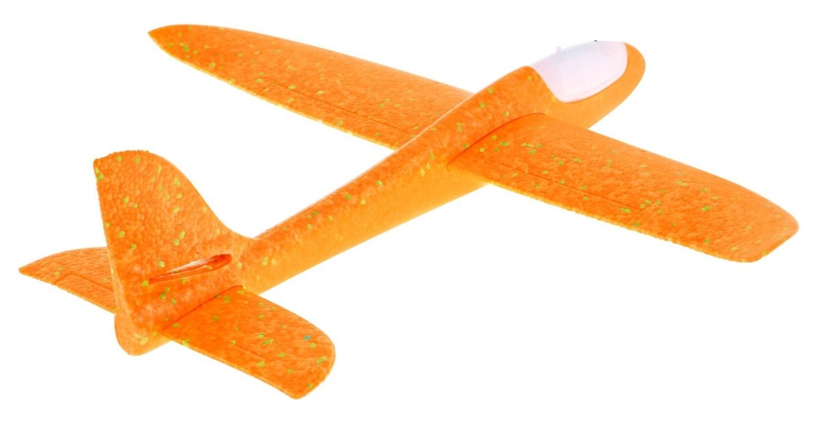 Light-Up Styrofoam Plane Model för barn, 47cm x 49cm