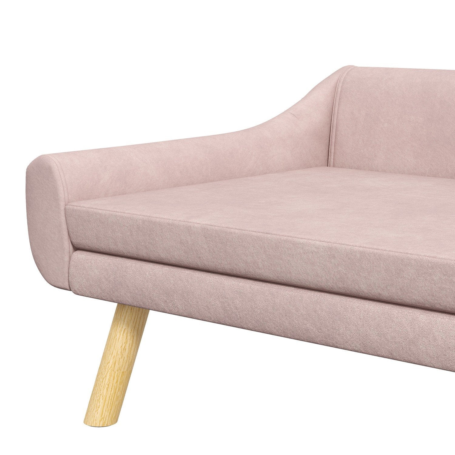 Hundsoffa Elegant Kattsoffa Med Ryggstöd, Idealisk För Medelstora/Stora Hundar, Sammet, Rosa, 102X58,5X42,5 Cm