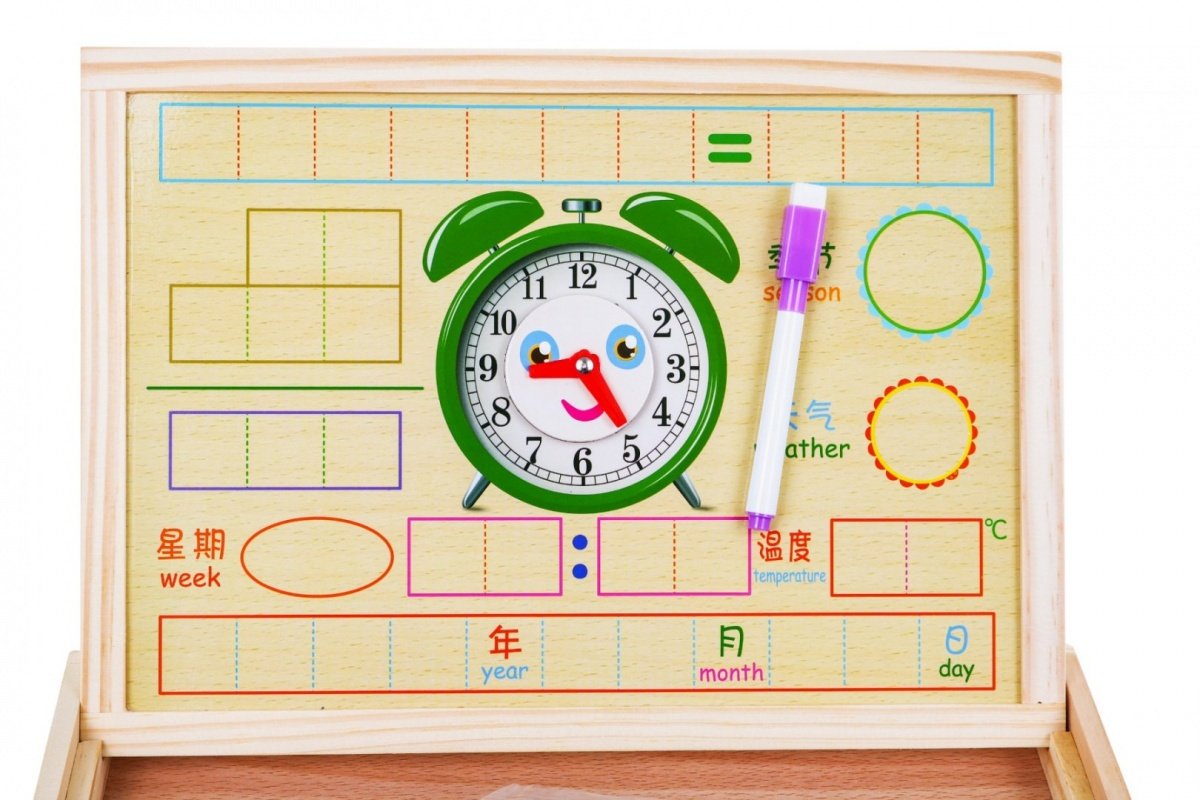 Magnetic Wood Learning Board med tillbehör för barn