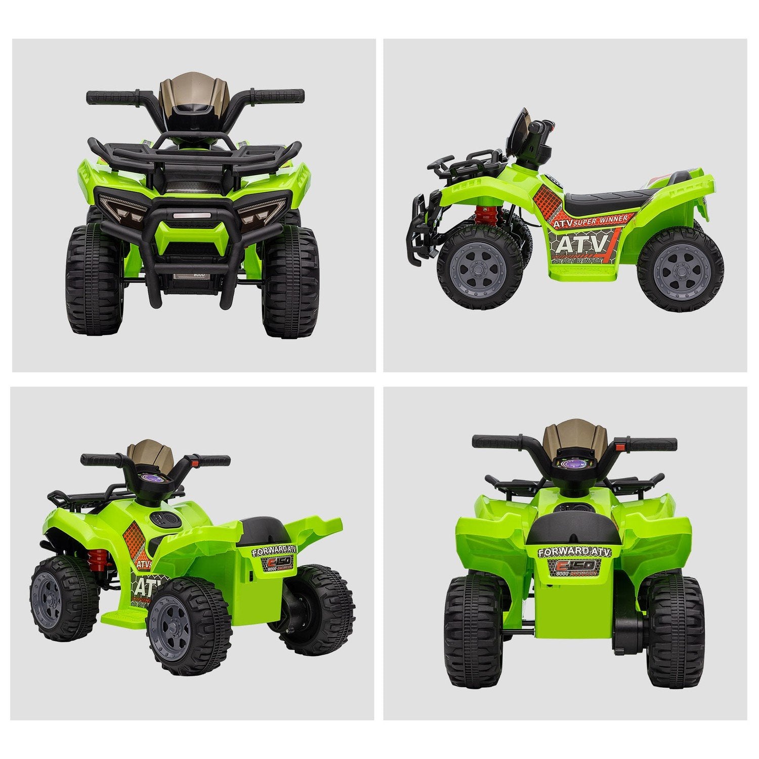 Mini Elektrisk Quad For Børn Elektrisk ATV Klapvogn Forlys Børnekøretøj Børn Motorcykel Elektrisk Quad For 18-36 måneder Børn Grøn