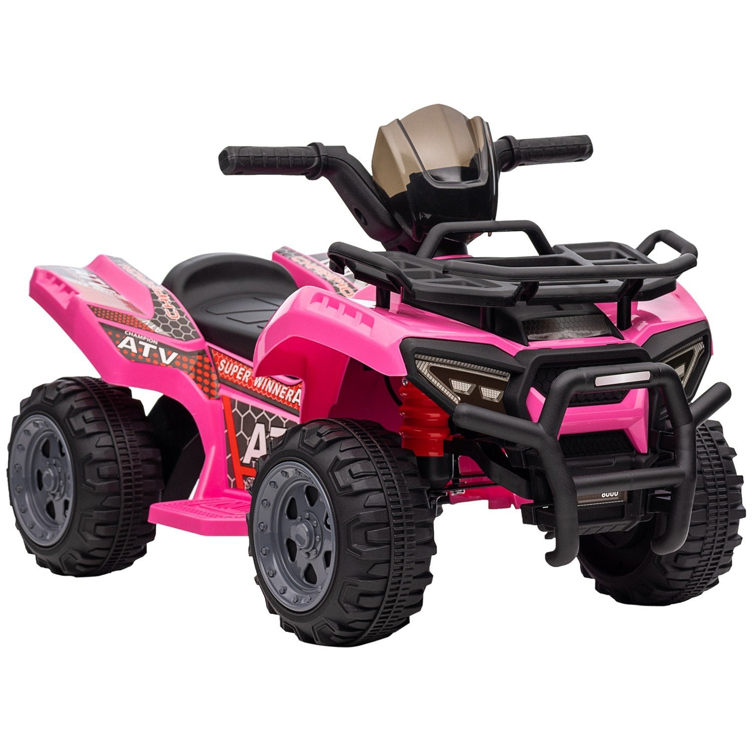 Mini Elektrisk Quad til børn 18-36 måneder, Elektrisk ATV til børn med LED-frontlys, Metal &amp; PP-plast, Pink