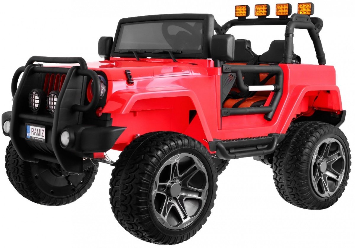 Monster Jeep 4x4 med fjernbetjening, LED-lys og MP3-afspiller