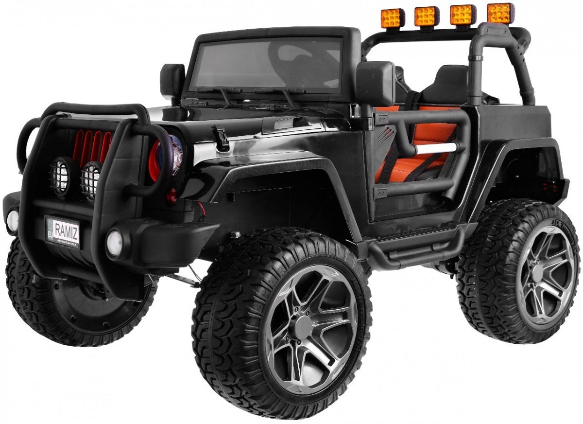 Monster Jeep 4x4 med fjernbetjening, LED-lys og MP3-afspiller