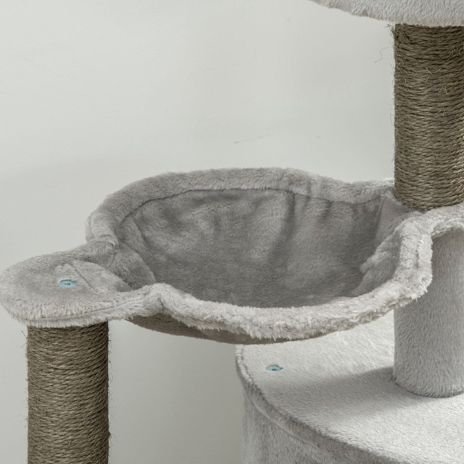 Cat Scratching Post Med Cat Cave & Sisal Column, Lekträd Med Ramp, Kattleksak, Ljusgrå, 113 Cm