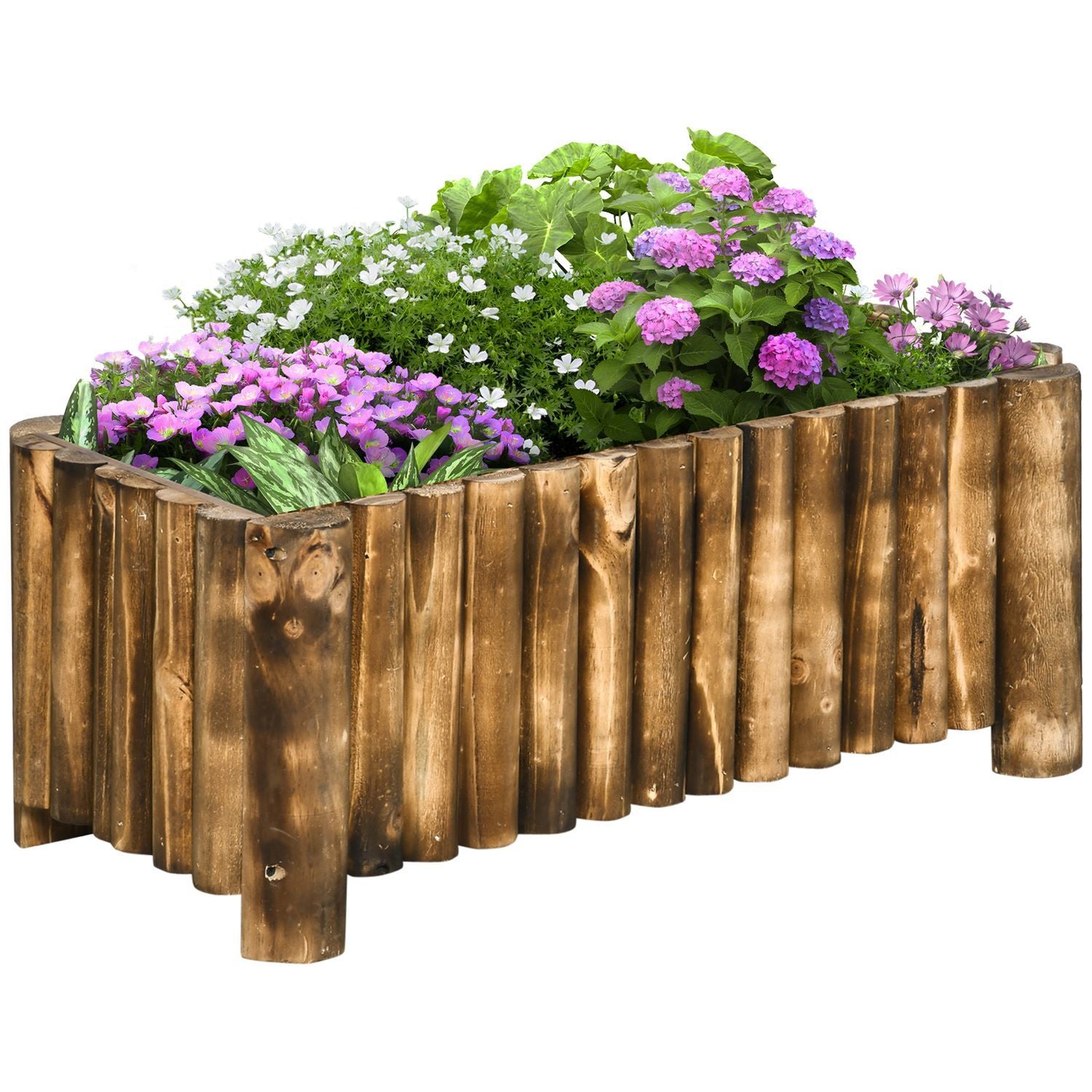 Højbed 78X35X30Cm Plantekasse, Urtebed, Grøntsags- og blomsterbede, Grantræ