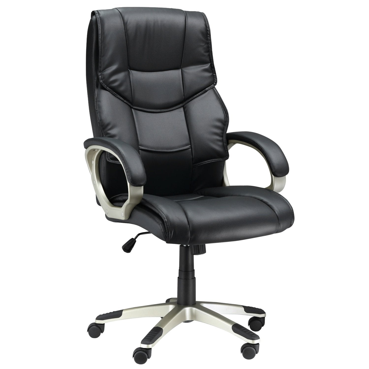 Kontorstol Executive Chair Ergonomisk kontorstol med vippefunktion, sportsstoldesign, højt ryglæn, 70X58X114-124Cm