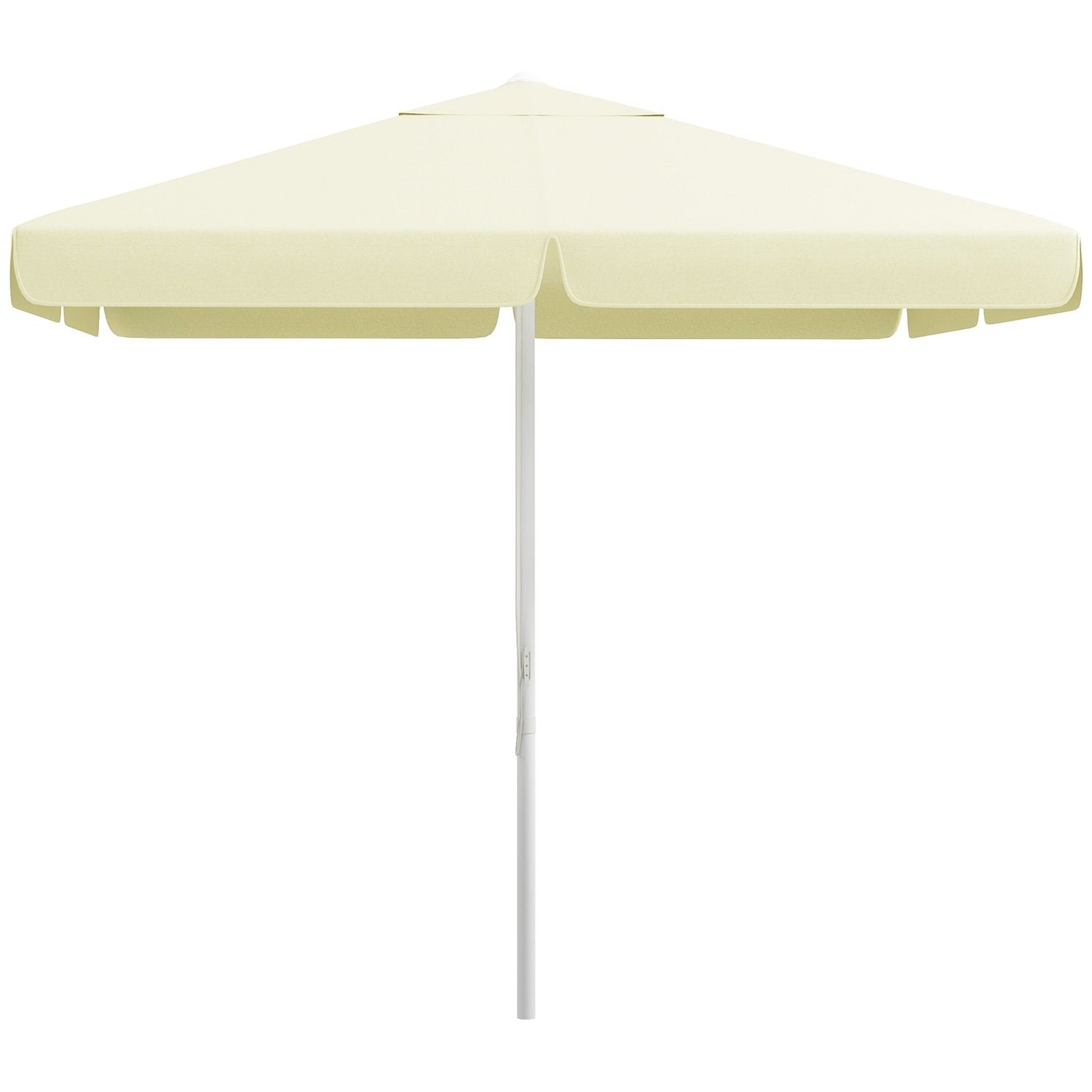 Parasol 2,5X2,5M Højdejusterbar altanparaply, terrasseparasol, strandparasol med aluminiumsramme, beige