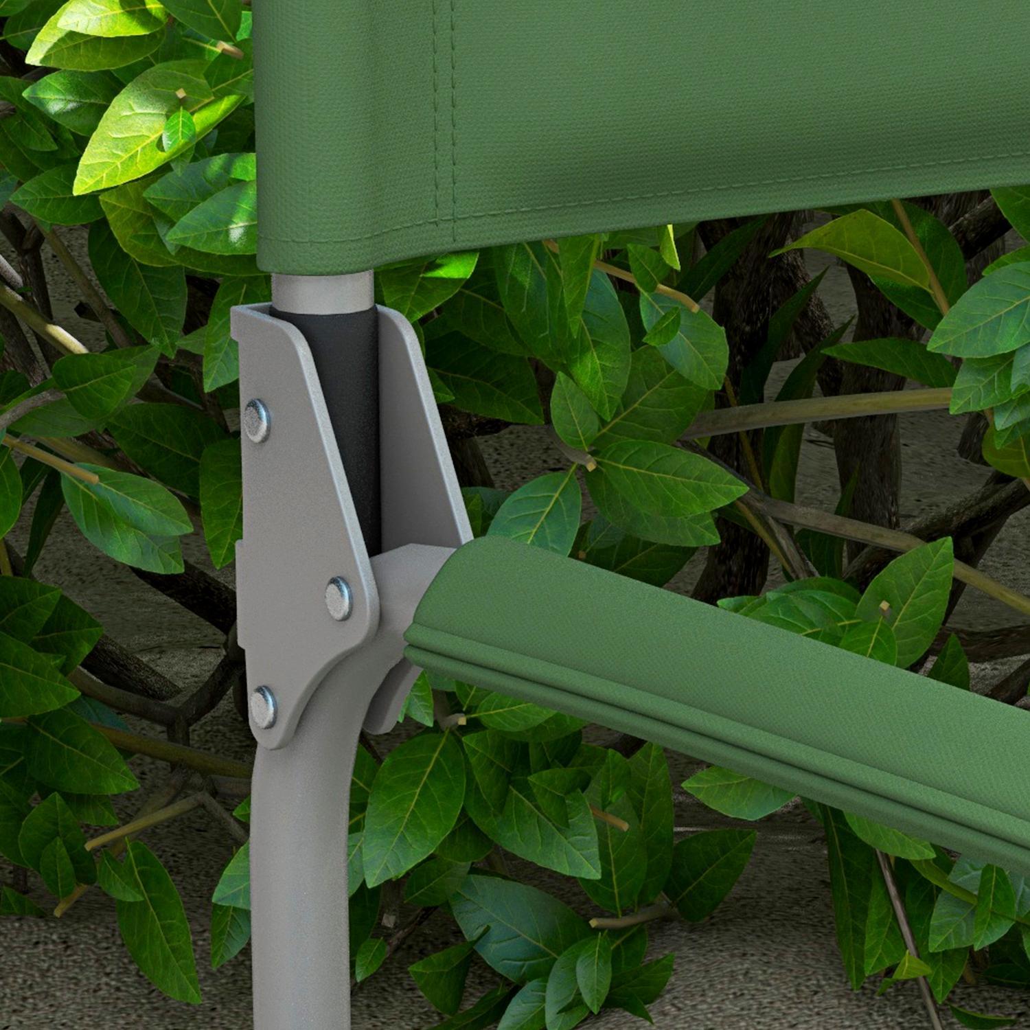 Director'S Chair Sammenklappelig Campingstol Med Sidebord Kopholder Foldestol Med Håndtag Til Camping Strand Oxford Green