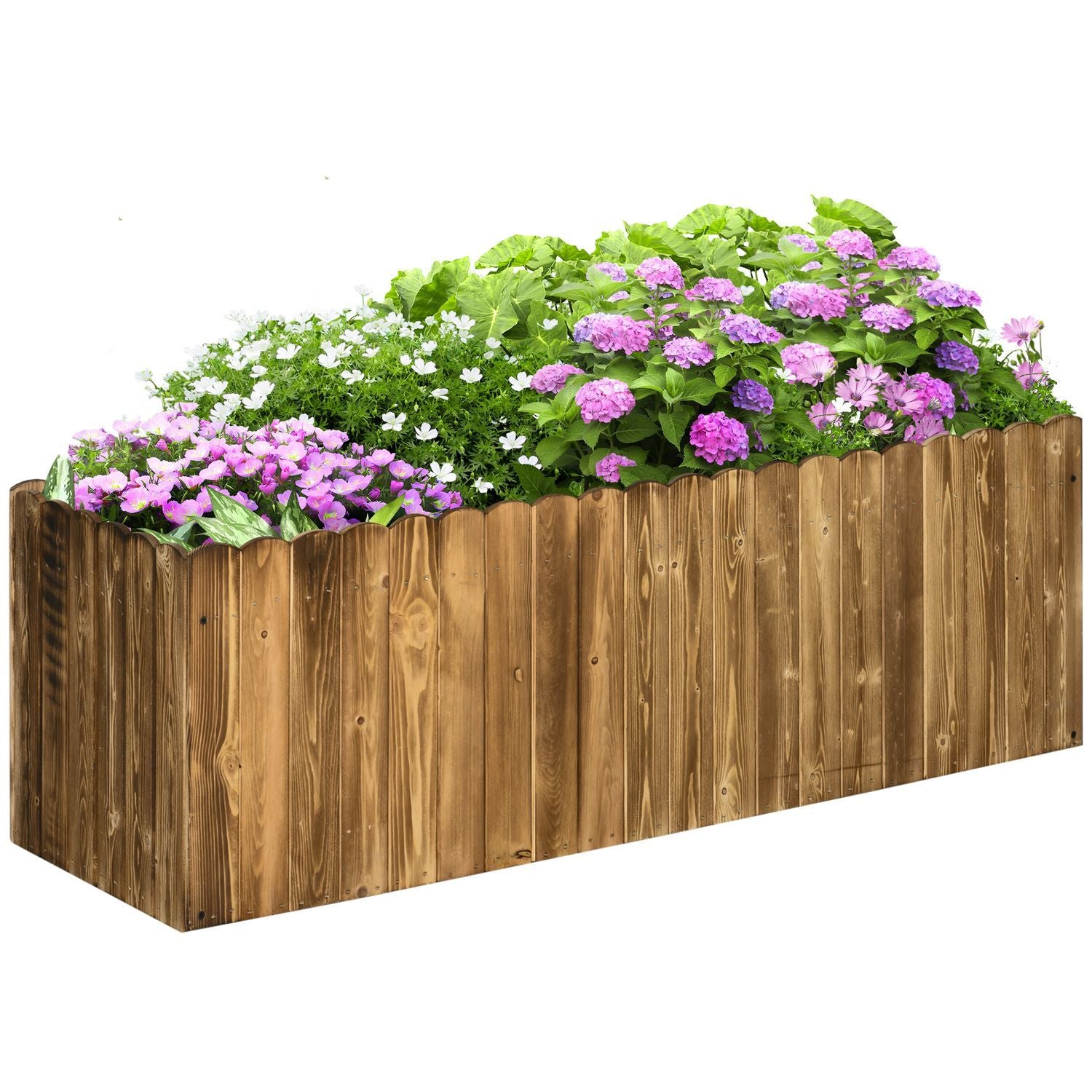 Højbedsplante Urte Sengeplante Grøntsagsbed Blomsterkasse Grantræ 120 X 40 X 40 Cm