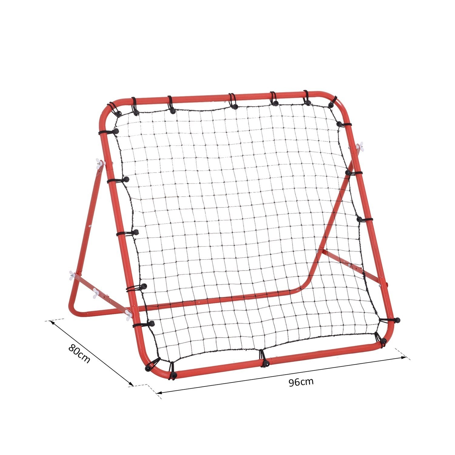 Rebounder Football Rebound Wall Goal Net For Football Justerbar Vinkel Röd + Svart 96 X 80 X 96 Cm