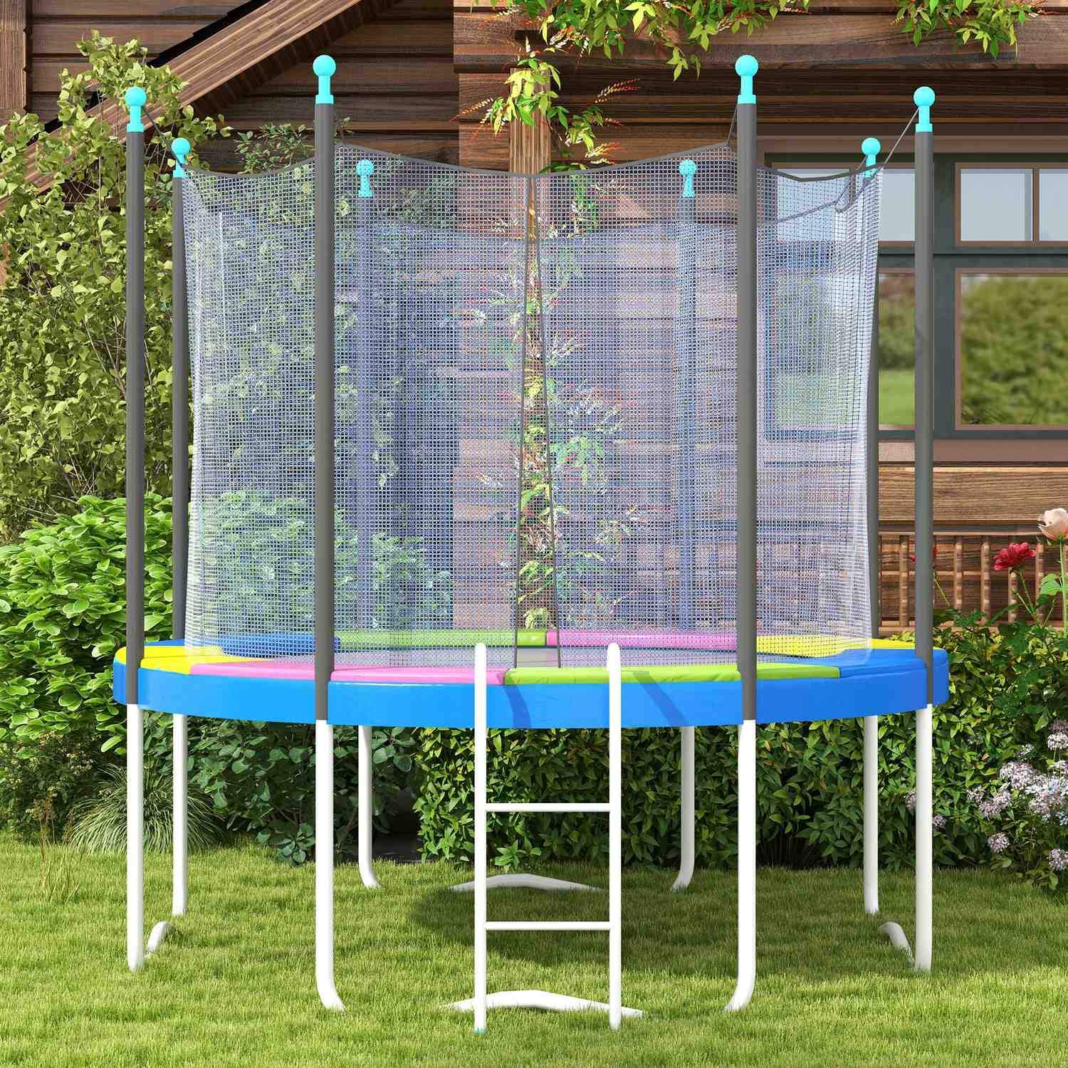 Trampolinkantbeskyttelse Ø244 Cm, UV-beskyttelse, Vejrbestandig, Trampolintilbehør