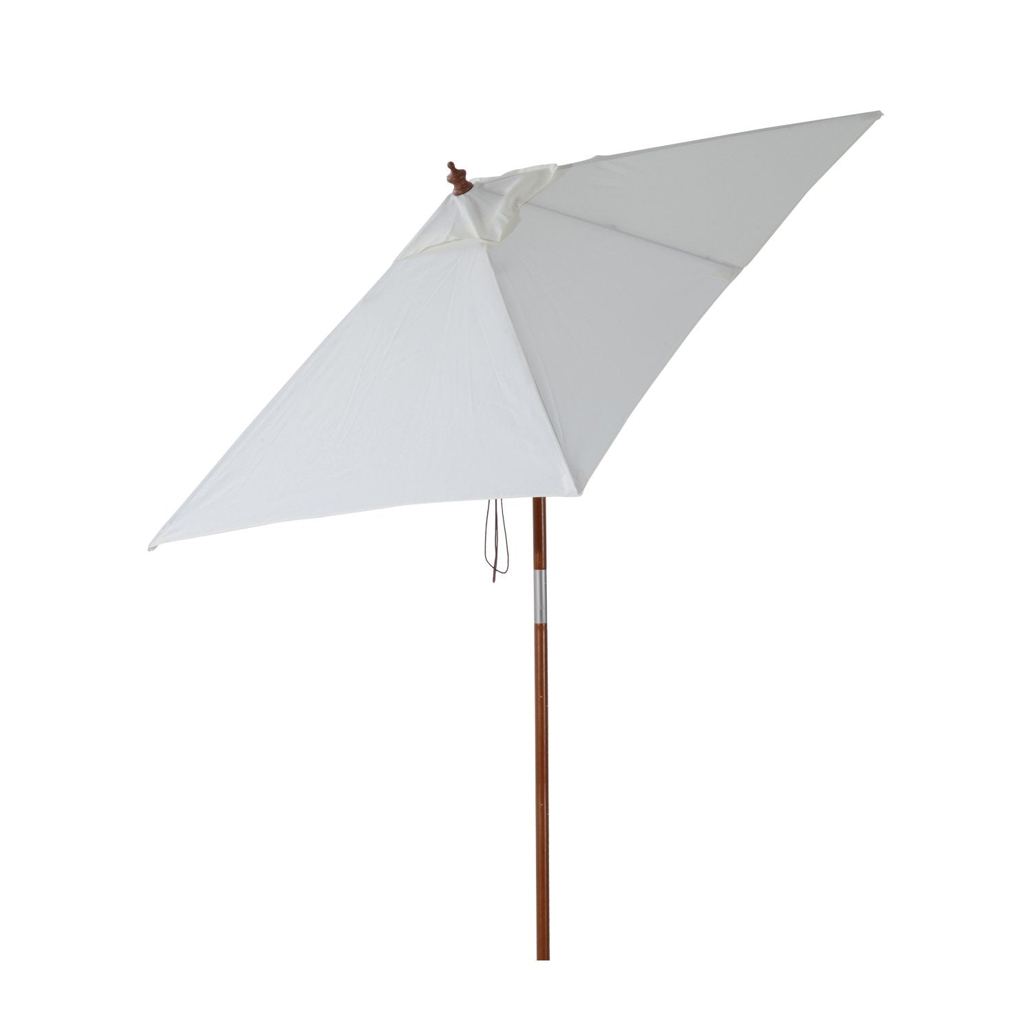 Parasol foldehaveparaply lavet af grantræ, justerbar i 3 niveauer, cremehvid, 200x150x230 cm