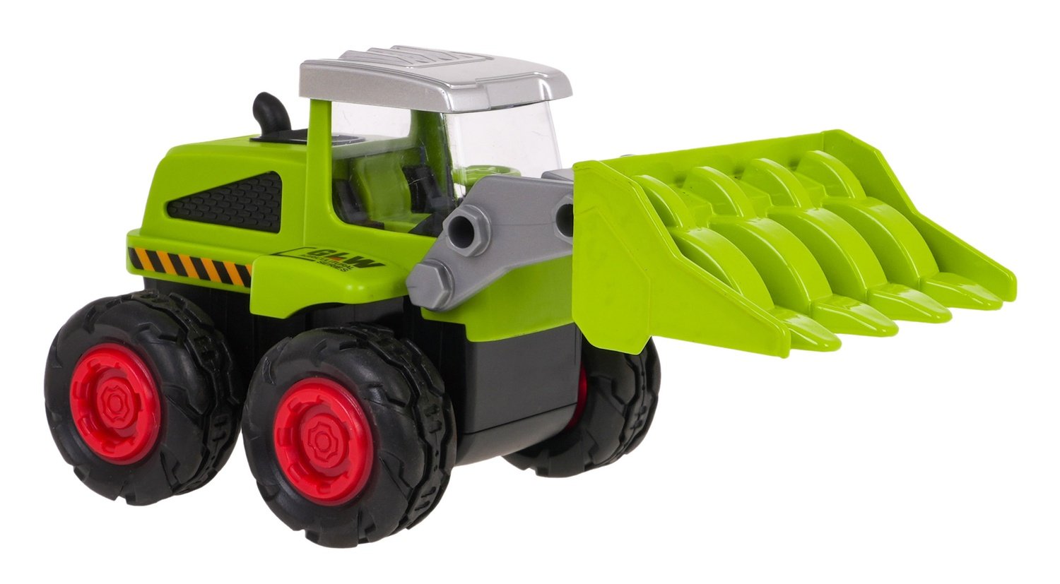 Toy Metal Bulldozer med rörlig skopa och gummidäck