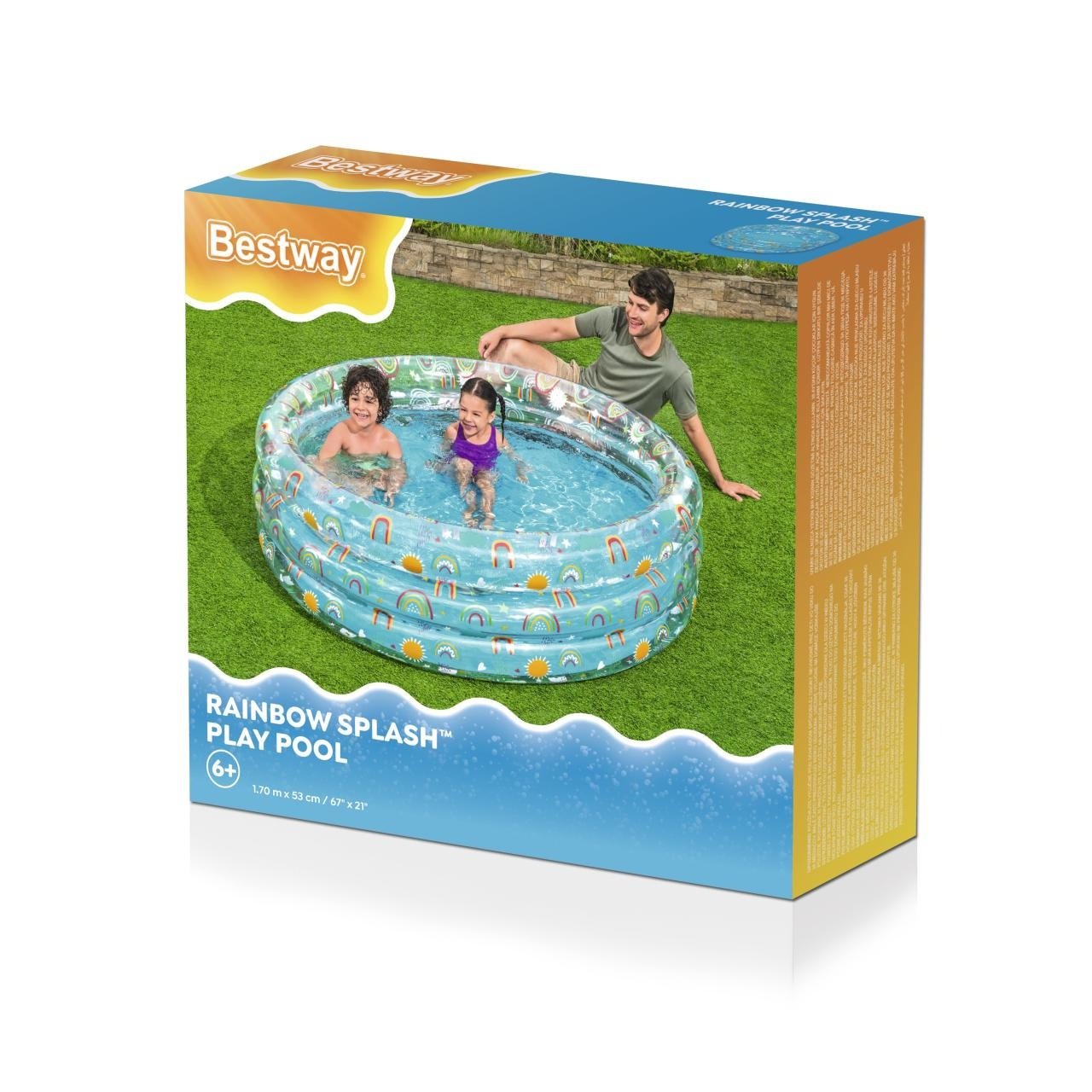 Tropical Play Pool 67"x21" med sikkerhedsventiler og reparationsplaster