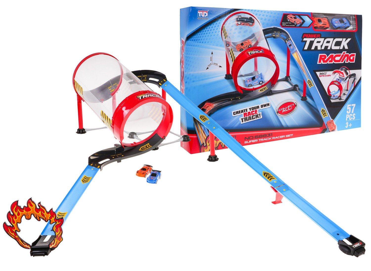 Ultimate Kids Race Track Set med Pull-Back bilar