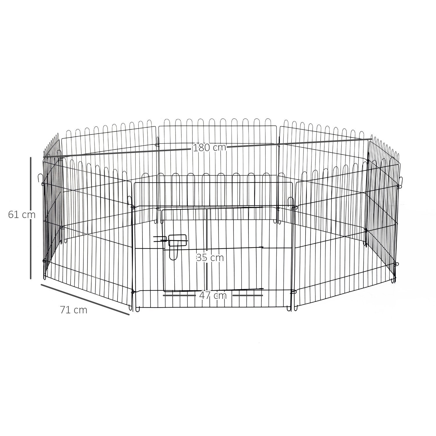 Puppy Run Flexibel Puppy Fence Lekhage Outdoor Run, 5 Storlekar, 71X61Cm